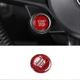 thumbnail image 2 of Dry Carbon Fiber Car Start Stop Engine Button Cover Trim Compatible with Alfa Romeo Giulia Stelvio 2017-2020 Accessories, Red, 2 of 5