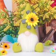 thumbnail image 4 of Lindo girasol abeja peluche elfos sin rostro muñeca abeja Festival hogar figuras para mesa decoraciones-verde y amarillo, 4 of 5