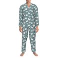 thumbnail image 3 of Salouo Funny Chicken Print Button-Front Long Sleeve Pajama Set for Men, Soft 2Pjs Men's Long Sleeve Sleepwear-Large, 3 of 7