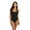 B-Black, variant on WBQ Women's Halter One Piece Swimsuit Ruched Front Tummy Control Monokinis Bathing Suits Sexy Neck Push Up Slimming Swimwear S-2XL