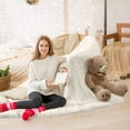 thumbnail image 7 of DweIke Shaggy Throw Blanket with Sherpa Warm Underside,Super Soft Cozy Large Plush Fuzzy Blanket,50"x60",Cream White, 7 of 7