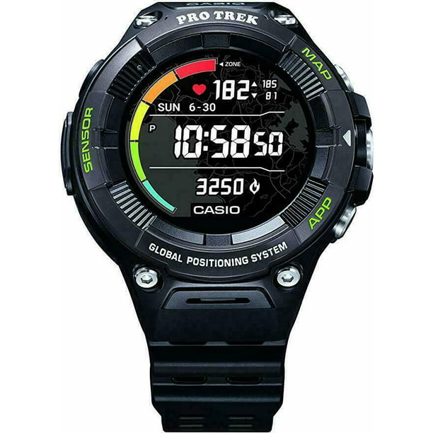Ubetydelig Usikker Meget Casio "Pro Trek" Outdoor Heart-Rate Monitor GPS Sports Watch (Model  WSD-F21HR-BKAGU) (BLACK) - Walmart.com