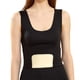 thumbnail image 3 of Camisola térmica básica para mujer, parte superior con forro grueso, color negro, 3 of 6