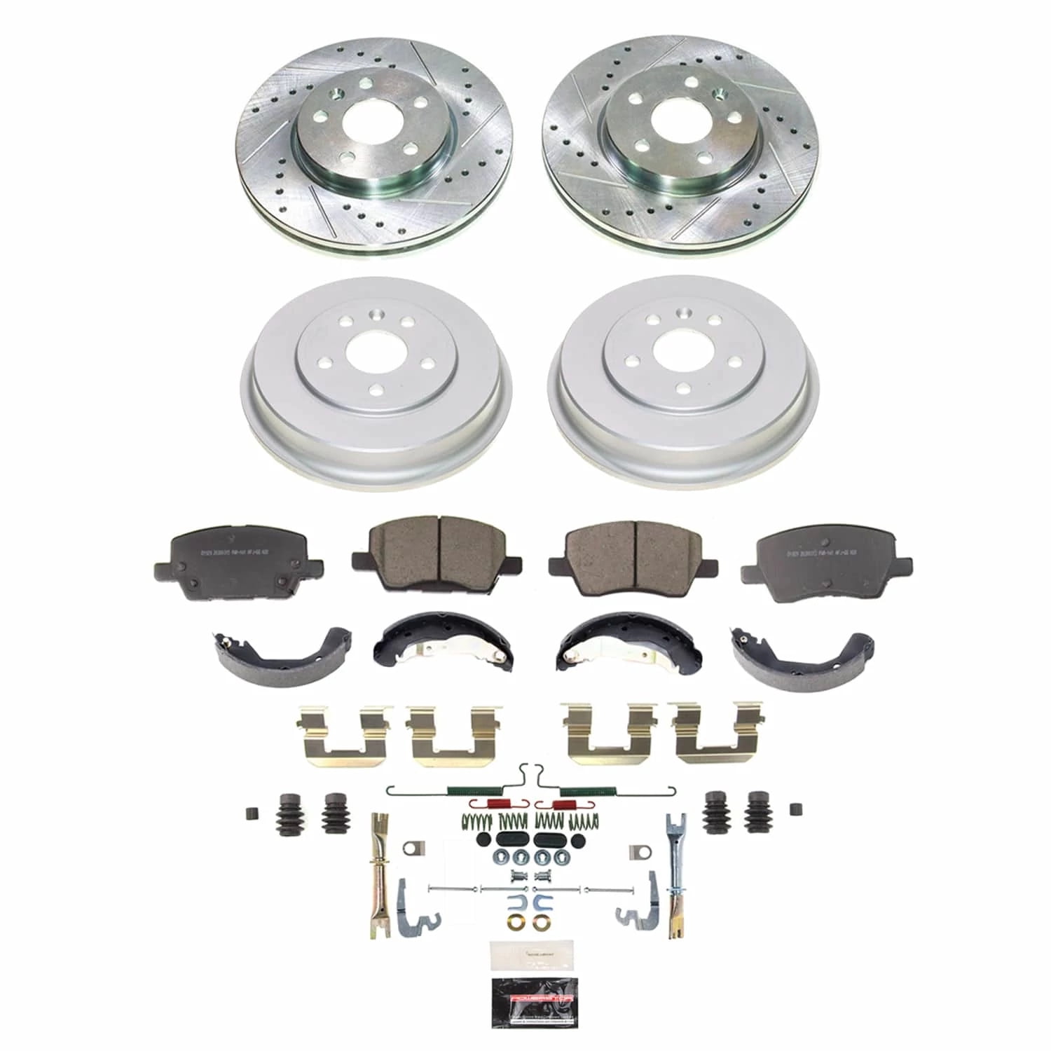 PowerStop Front and Rear Z23 Evolution Sport Brake Pad Rotor Drum and Shoe Kit Fits: CHEVROLET Select Models K15487DK