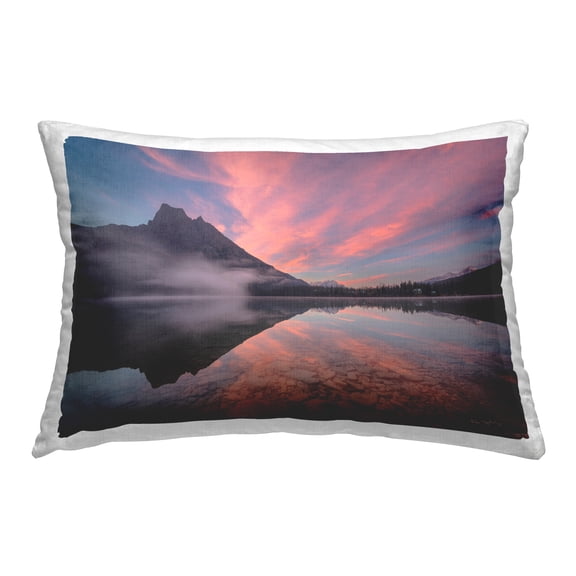 Stupell Industries Emerald Lake Sunset Decorative Printed Throw Pillow Design by Alan Majchrowicz.
