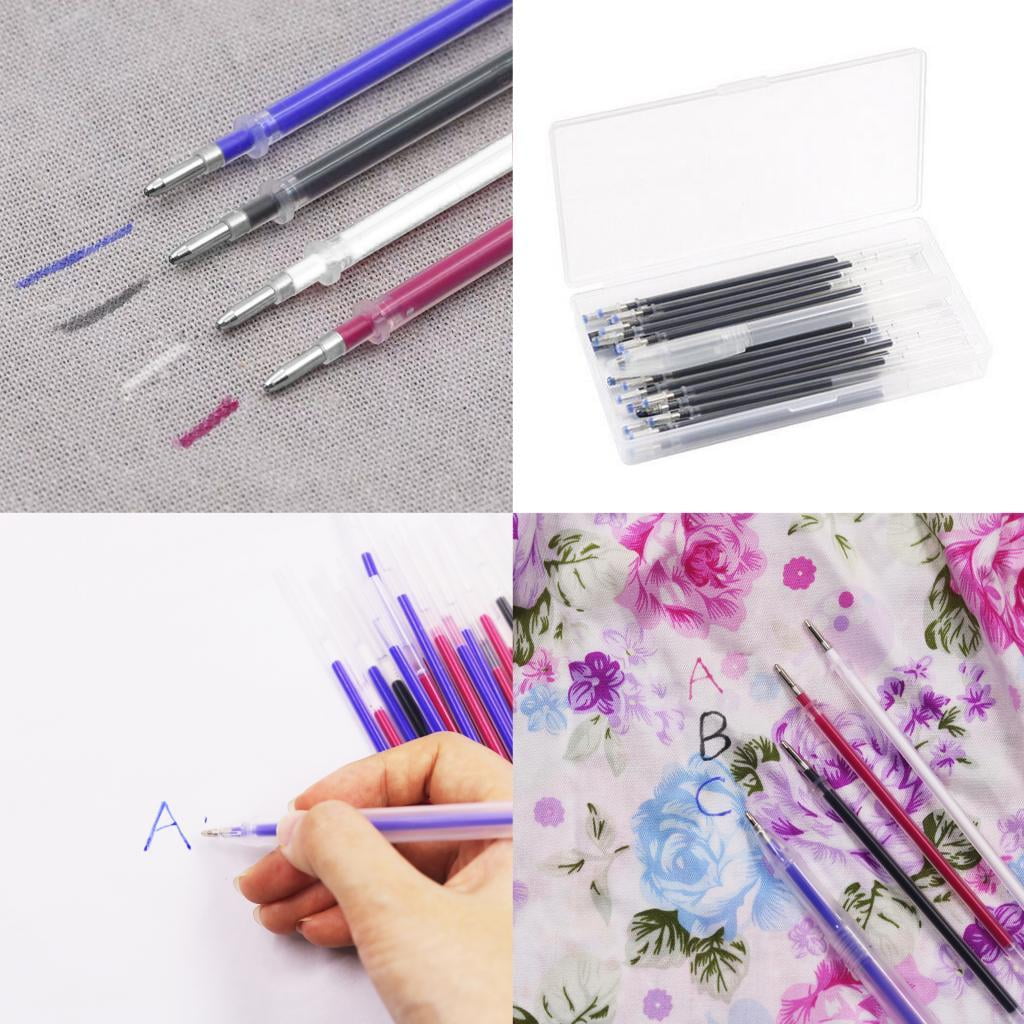 40 Erasable Fabric Marking Refills Replaceable Pen Refills with Box, Perfect for Fabrics in Various Colors Sewing Quilting Dressmaking Black