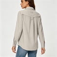 thumbnail image 3 of HBGVBA Womens Button Down Shirts,Long Sleeve UPF 50 Sun Protection Tops Collared Button Quickly Dry Sunshirt with Pocket, 3 of 6