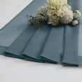 thumbnail image 6 of MKHILL 42x216 Dusty Blue Sheer Scarf Valance, Extra Long 18 Ft Voile Curtain for Wedding Backdrop & Living Room Bedroom Decor, 1 Panel, Dusty Blue, 6 of 8