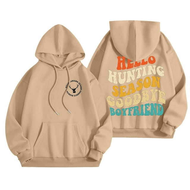 WEAIXIMIUNG Fall Sweatshirts Autumn Winter Printed Hoodie for Women