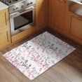 thumbnail image 2 of Rectangle Area Rugs 2 x 3 Ft, Pink Grey Botanical Non-Slip Residential Carpet, Spring Floral Summer Farmhouse Indoor Crawling Mats Runner Rugs for Living Room/Dining Room/Bedroom, 2 of 8