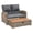 Brown, variant on Afuera Living Solid Teak Wood Outdoor Daybed in Brown/Natural