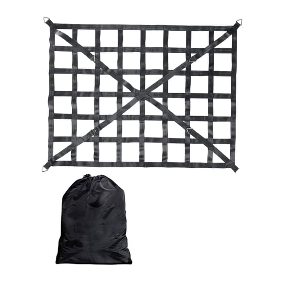 Red de carga organizadora de malla, bolsa de almacenamiento Universal, 4 cuerdas con gancho, red para cama de camión, altamente elástica para , MX