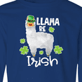 thumbnail image 4 of Inktastic St. Patrick's Day Llama Be Irish with Green Shamrocks Long Sleeve Youth T-Shirt, 4 of 5