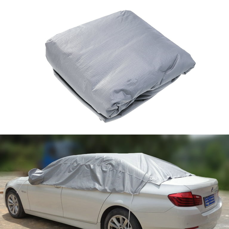 Universal Half Car Snow Ice Waterproof Sun UV Rain Shade Cover Outdoor Protector for 5 Seat (Silver), Size: 220x170x0.10cm