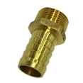 thumbnail image 1 of Brass Male Thread Fitting 3/4" 19mm Pneumatic Hose Connector Adapter Barb, 1 of 8