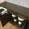 thumbnail image 6 of Furniture of America Lemieux Transitional Solid Wood 3-Drawer Buffet in Espresso, 6 of 6