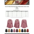 thumbnail image 2 of MixMatchy Women's Faux Fur Waist Drawstring Lightly Padded Utility Fashion Jacket Parka, 2 of 4