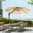 thumbnail image 2 of 10FT Cantilever Patio Umbrella with Base, 360° Rotating Offset Umbrella for Backyard, Deck, Poolside., 2 of 6
