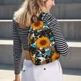 thumbnail image 5 of Rateoe Vintage Sunflowes Pattern Durable Canvas Backpack for Men & Women – Stylish & Lightweight – Adjustable Straps, Multiple Pockets – Fits 15-17 Inch LaptopsSmall, 5 of 5