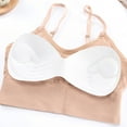 thumbnail image 4 of QYZEU No Underwire Bras for Women Thin Strap Lift Bra Fashion Sexy Sports Bra Fitness Yoga Pad Sportswear Push Up Bralette Solid Breathable Soft Comfy Bras Beige One Size, 4 of 4