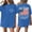 Blue, variant on Women's 250th Anniversary USA Shirt Independence Day Top 4th of July Shirts America 250 Merchandise Flag Graphic Casual Tee