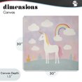 thumbnail image 4 of Stupell Industries Modern Mystical Unicorn with Rainbow & Clouds Canvas Art, 30 x 30, by Lazar Studio, 4 of 8
