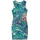 thumbnail image 2 of Vestido corto de malla transparente para mujer, sin mangas, con volantes y cuello redondo azul Marble XS azul Marble XS Xishao ropa, 2 of 2