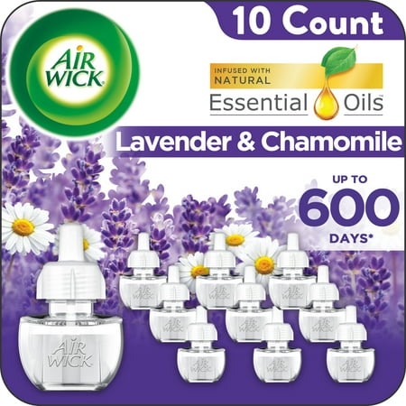 Air Wick Plug in Scented Oil Refill  10ct  Lavender & Chamomile  Air Freshener  Essential Oils  Eco Friendly