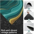 thumbnail image 3 of Teal Gold Marble Pattern Kitchen Rugs Sets Of 3,Kitchen Runner Rugs Non Skid Washable,Decorative Kitchen Floor Mats for Kitchen,Sink,Laundry,17"x30"+ 17"x47" + 17"x59", 3 of 6
