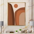 thumbnail image 2 of Designart 'Abstract Terracotta Mountain Landscape Sunset ' Modern Framed Canvas Wall Art Print, 2 of 5