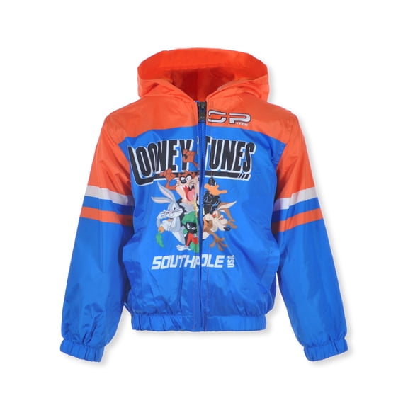 Southpole Boys' Looney Tunes Windbreaker Jacket Color: royal blue Size: 3t