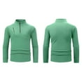 thumbnail image 7 of Xzbqbs Mens Casual Shirts Long Sleeve Quarter Zip Muscle Fit Quick Dry Pullover Lightweight Solid Collared Sports Fitness Shirts, 7 of 7