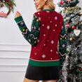 thumbnail image 4 of Weiqiqre Women's Christmas Sweaters for Women Cute Fuzzy Funny Wintertime and Holiday Parties Knitted Pullover Sweater, 4 of 6