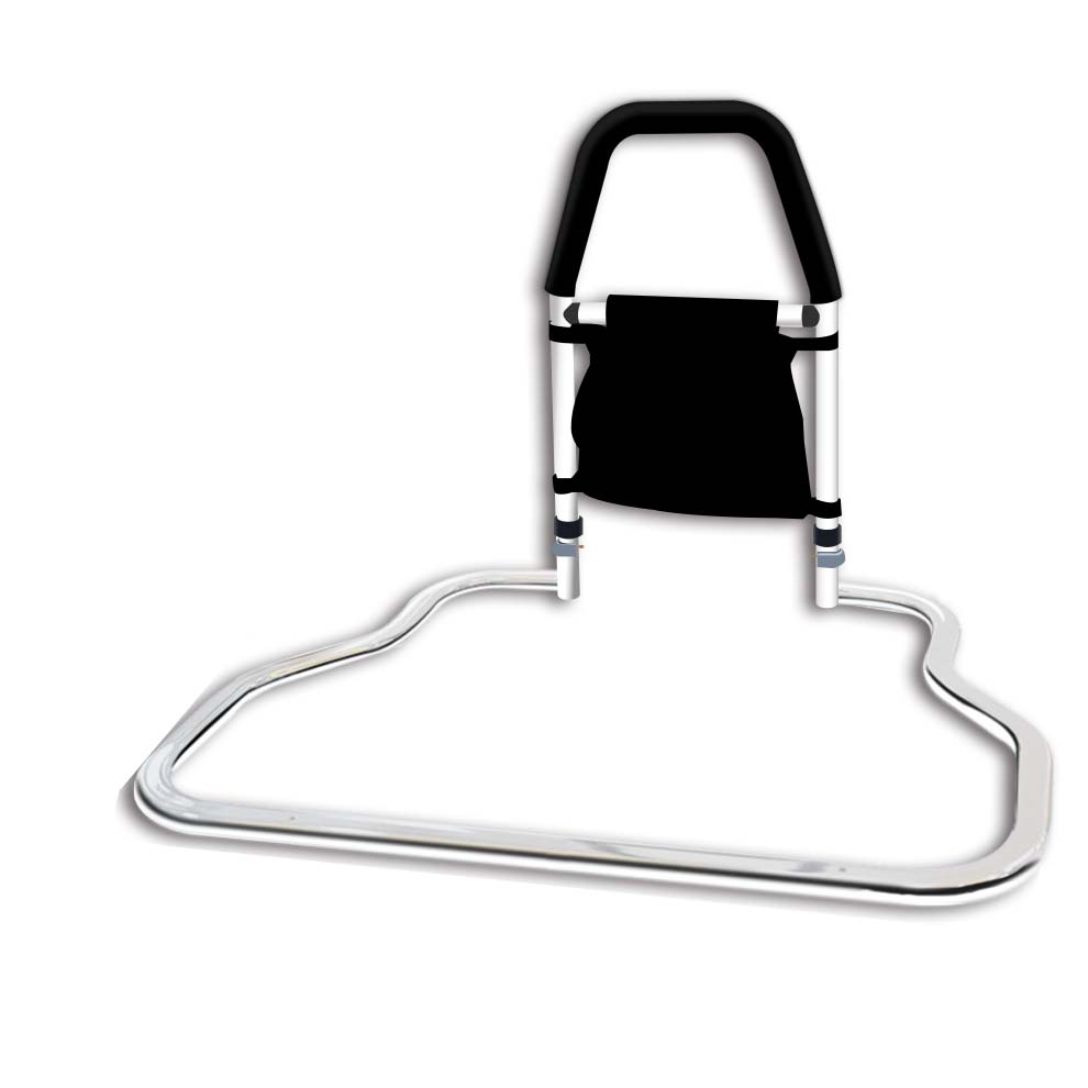 Adjustable Bed Rail Handle Safety Assist With Pocket and Steel Frame