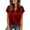 Wine, variant on cocolona Summer Satin Blouse for Women V Neck Short Sleeve Silk Tops Dressy Casual Outfits Solid Color Shirts