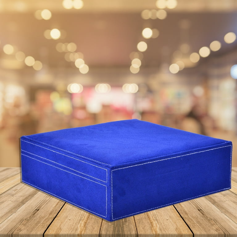 Shop LC Organizer Box for Women Faux Velvet Anti Tarnish 2 Layer Blue  Storage Case 