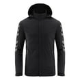 thumbnail image 3 of HOOMEUMY Mens Hooded Athletic Jackets Fashion 2025 Trendy Classic Solid Coat Stand Collar Jacket Slim Fit Design Casual Workout Long Sleeve Clothes Black XXL, 3 of 7