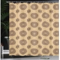 thumbnail image 3 of Ambesonne Ethnic Shower Curtain, Folk Earth Tones Eastern Art, 69"Wx70"L, Sand Brown Dark Brown, 3 of 4