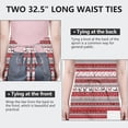 thumbnail image 6 of Red Christmas Folk Apron-Garden Aprons for Women with Pockets-Cotton Linen Waterproof Kitchen Cooking Gardening Aprons Adjustable for Kitchen,Cooking,BBQ and Salon 32"x27", 6 of 7
