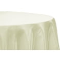 thumbnail image 1 of 1 Pc, Taffeta Tablecloth 132" Round - Ivory(Machine Washable) For Weddings, Birthday Celebrations, Quinceaneras Or Special Occasion, 1 of 1