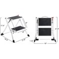 thumbnail image 2 of Amdohai 2 Steel Step Stool Step ladders for Adults and Kids, Lightweight White Folding Two Step Ladder Sturdy and Anti-Slip Wide Pedal Steel Ladder Mini-Stool 300lbs White, 2 of 8