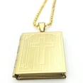 thumbnail image 3 of Collar con colgante de Acero inoxidable Hugo dorado 35 x 27 mm, 3 of 10