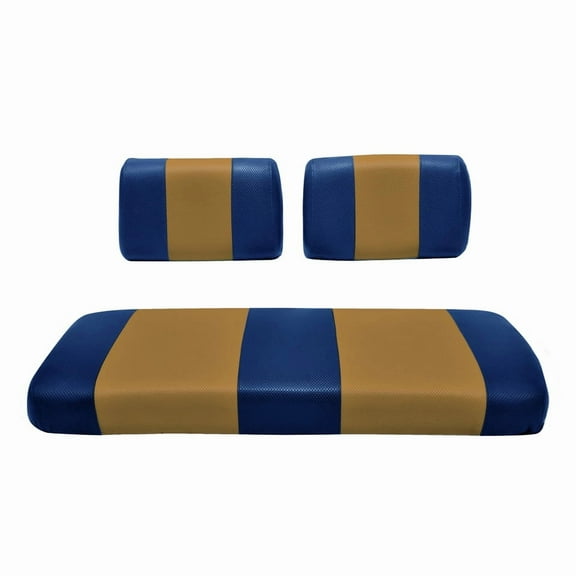 Replacement Seat Cover For Yamaha G-16/G-22 Golf Cart (Blue & Tan)