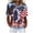 Navy-03, variant on 4th of July Womens Shirt Patriotic Blouse Collared Faux Denim Print Plus Size Crew Neck Short Sleeve Blouse Fashion