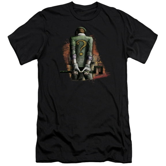 Batman Arkham City Riddler Convicted S/S Adult 30/1 T-Shirt Black