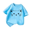 thumbnail image 3 of TZEWGL Hauts pour Enfants Été Imprimé Dessin Animé Manches Courtes Col Rond Blouse pour Enfants Taille 6-7T, 3 of 6