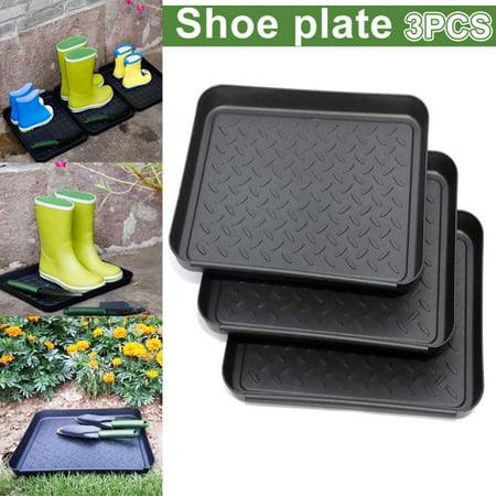 

3 Pcs Plant Tool All Purpose Washable Boot Tray Garden Shoe Plate Pad for Home