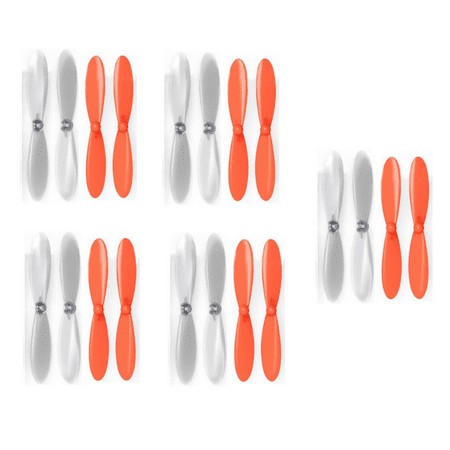 HobbyFlip Orange Clear Propeller Blades Props 5x Propellers Transparent Compatible with Traxxas