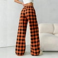 thumbnail image 5 of Miluxas Women's Soft Casual Pants Elastic Waist Comfy Lounge Pajama Pants with Pockets Orange S(S), 5 of 8