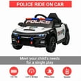 thumbnail image 4 of 12V Kids Police Ride-On Car with Remote Control, Sirens, LED Lights, Bluetooth, and Safety Belt – Electric Cop Car Toy, 4 of 8